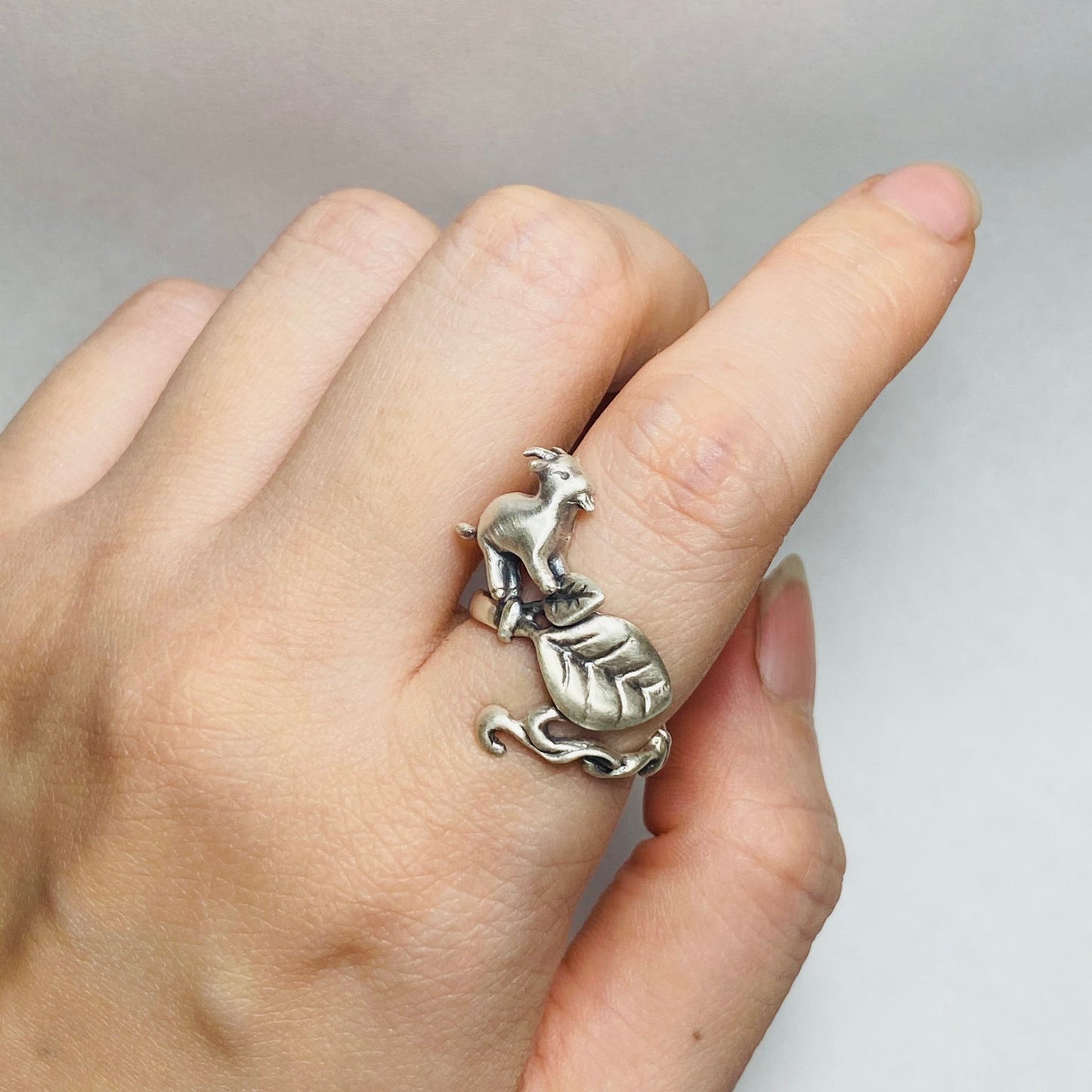 森のゆびわ*やぎ - silver