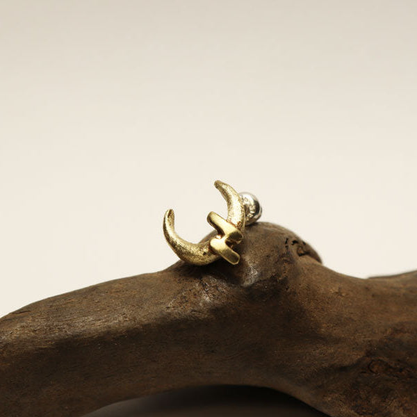 Moon*和ピアス-brass