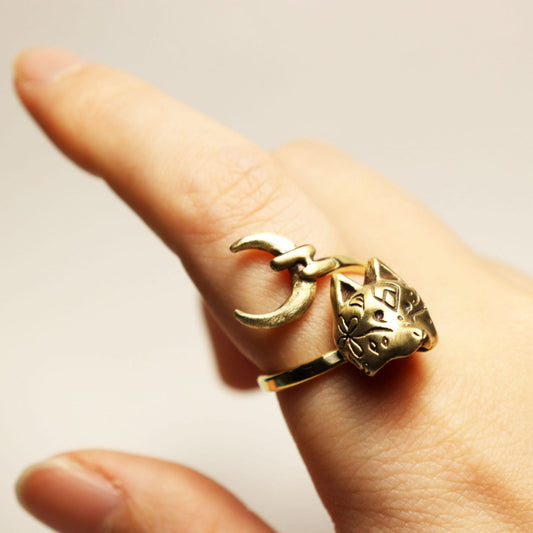 半狐面*Moon.Ring-brass