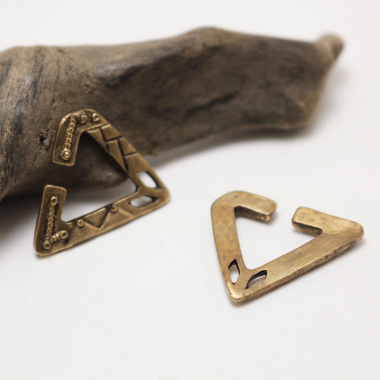 トライアングルイヤーカフ-brass