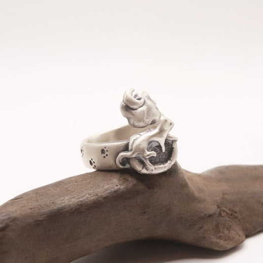 おやすみにゃんこRing-silver