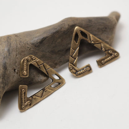 トライアングルイヤーカフ-brass