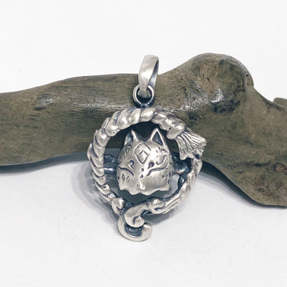 半＊狐面PendantⅡ-縁- silver