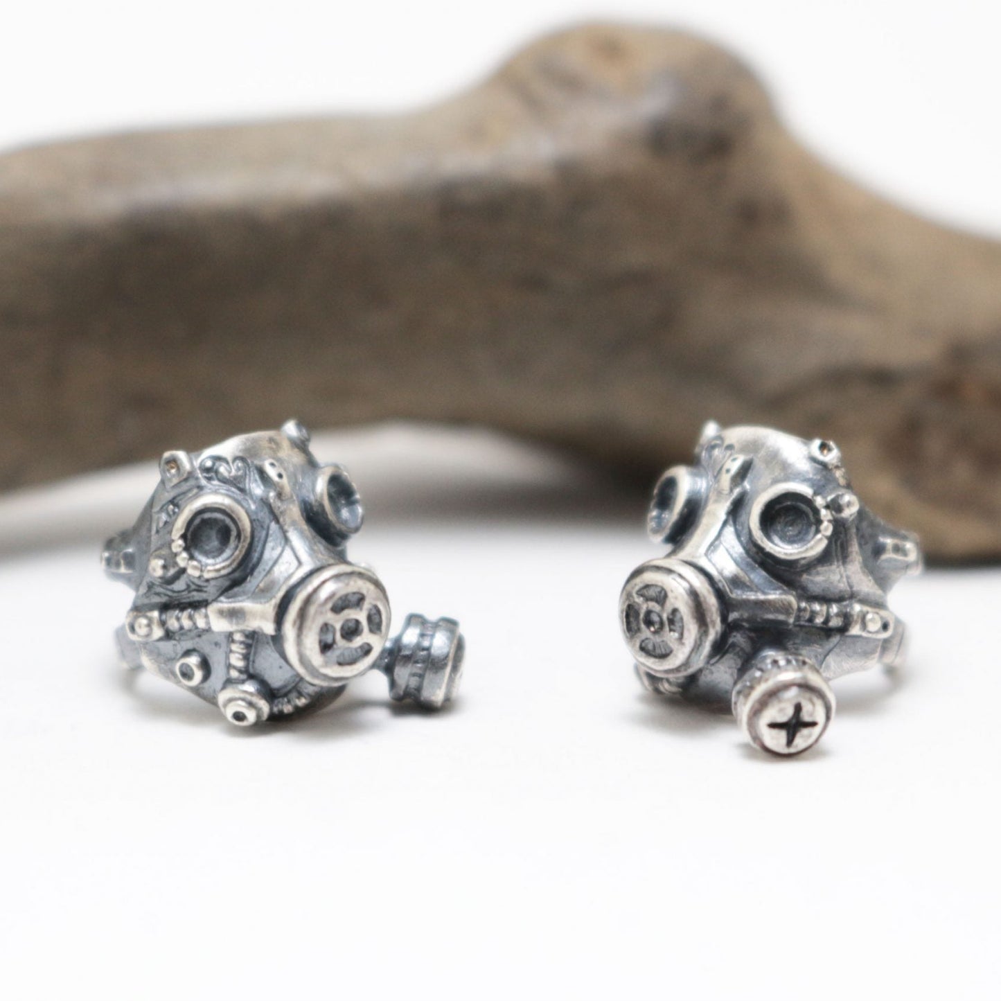 ガスマスクイヤーカフ (silver