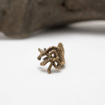 小狐面イヤーカフ-brass