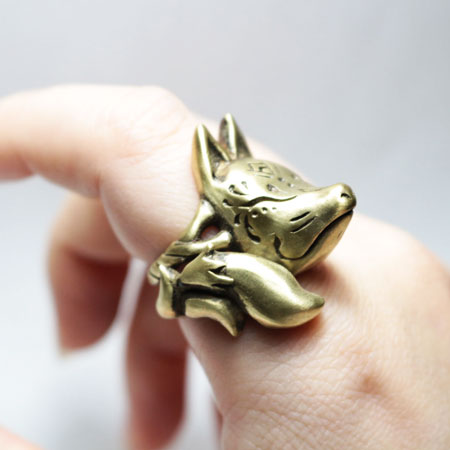 大狐面RINGⅡ-brass