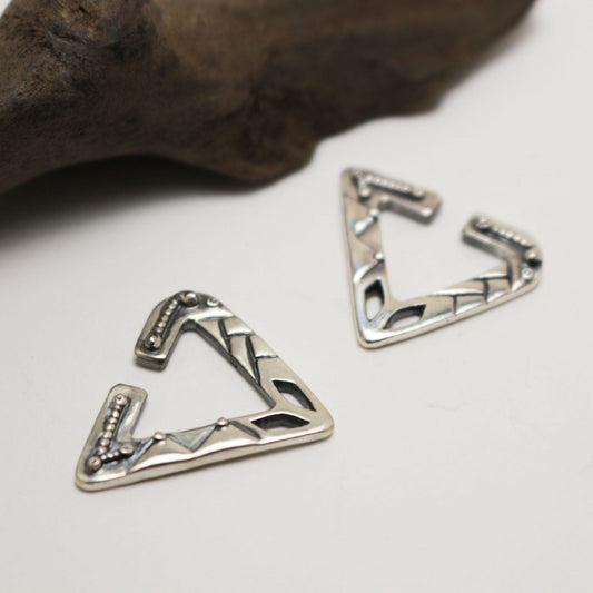 トライアングルイヤーカフ-silver