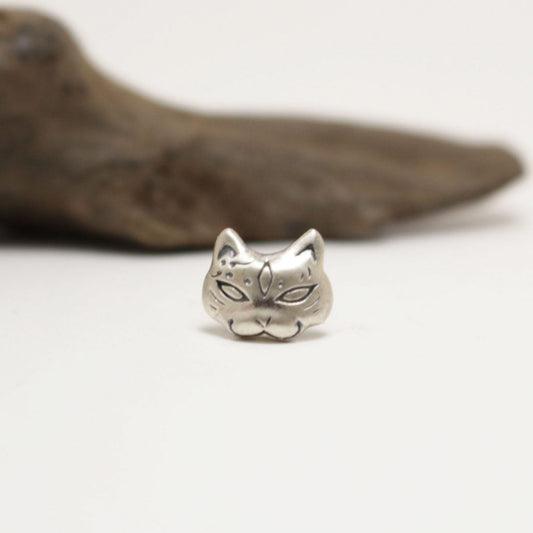 猫面ピアス-silver