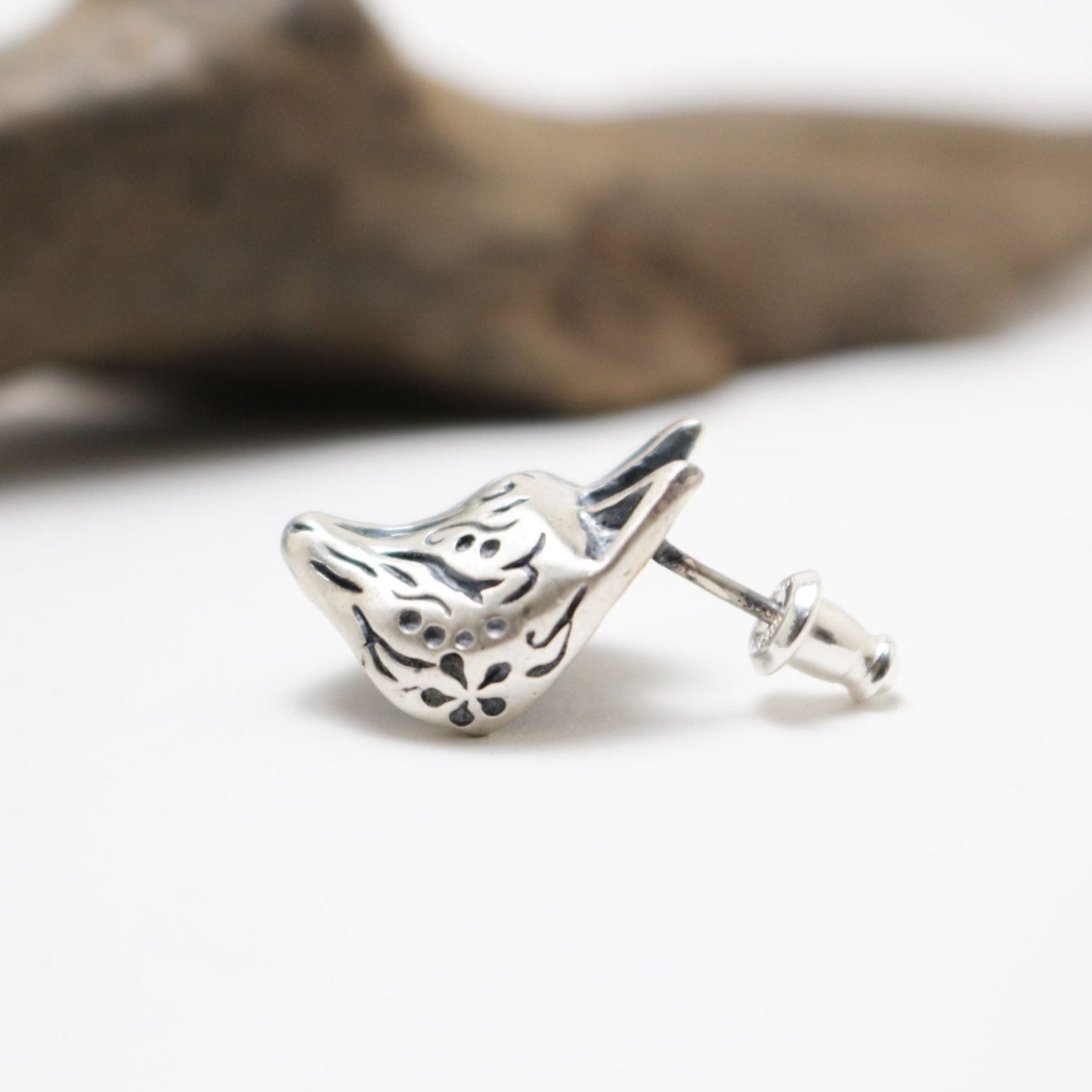 半狐面ピアスーsilver