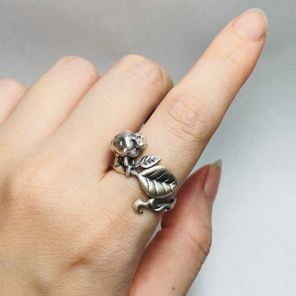 森のゆびわ＊ひつじ - silver