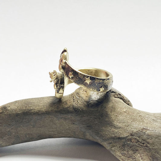 おやすみにゃんこRing-brass