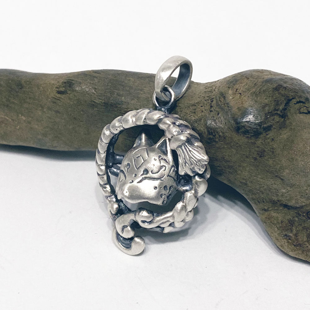 半＊狐面PendantⅡ-縁- silver