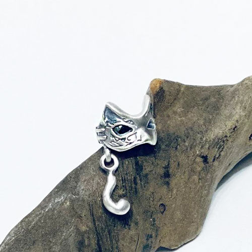 キャットマスクイヤーカフ-silver