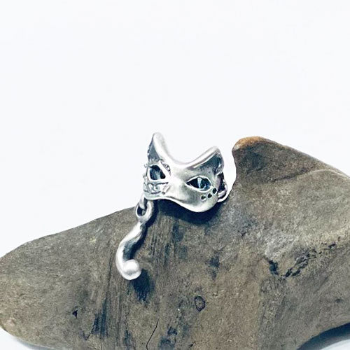 キャットマスクイヤーカフ-silver