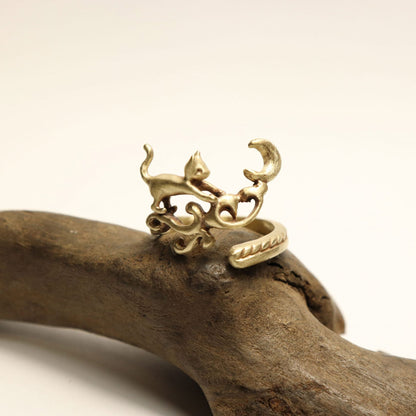 月に憧れる猫RING-Brass