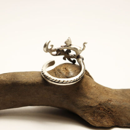 月に憧れる猫RING-Silver