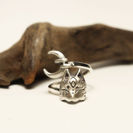 半狐面*Moon.Ring-silver