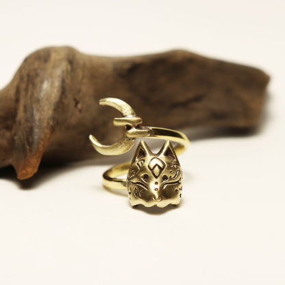 半狐面*Moon.Ring-brass