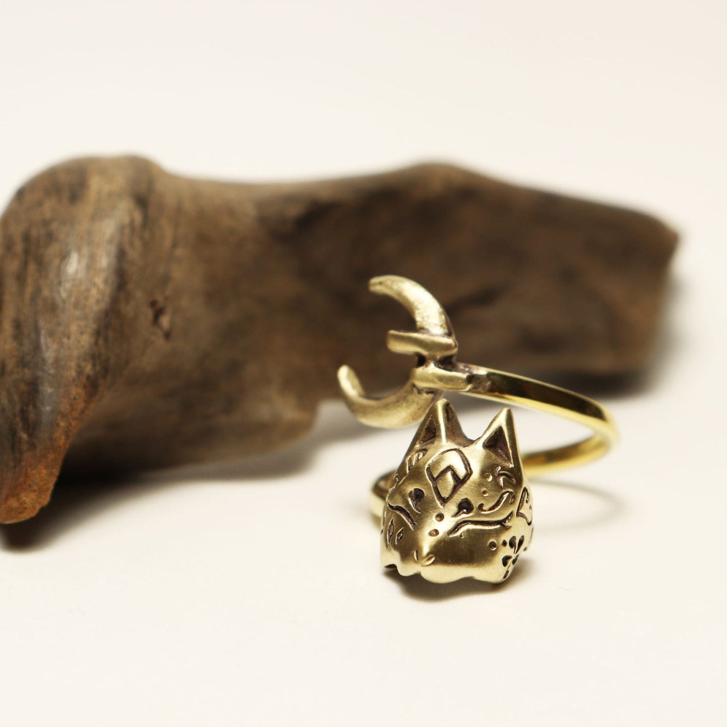 半狐面*Moon.Ring-brass