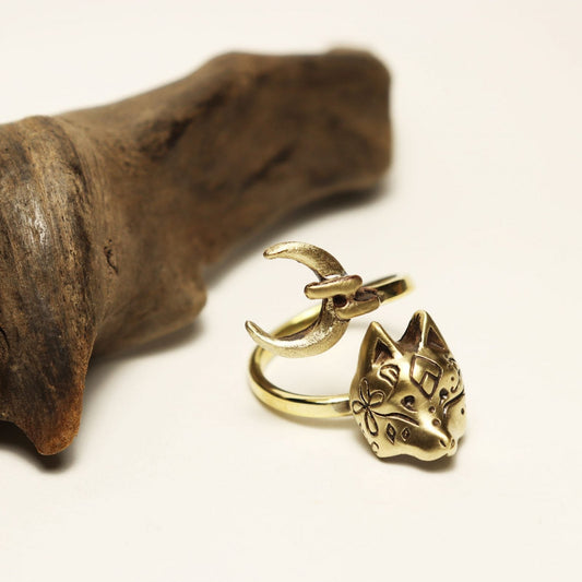 半狐面*Moon.Ring-brass