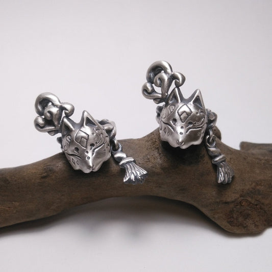 半*狐面イヤーカフⅡ-silver