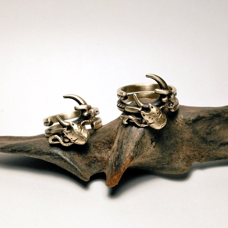 狐面*MoonRing-brass