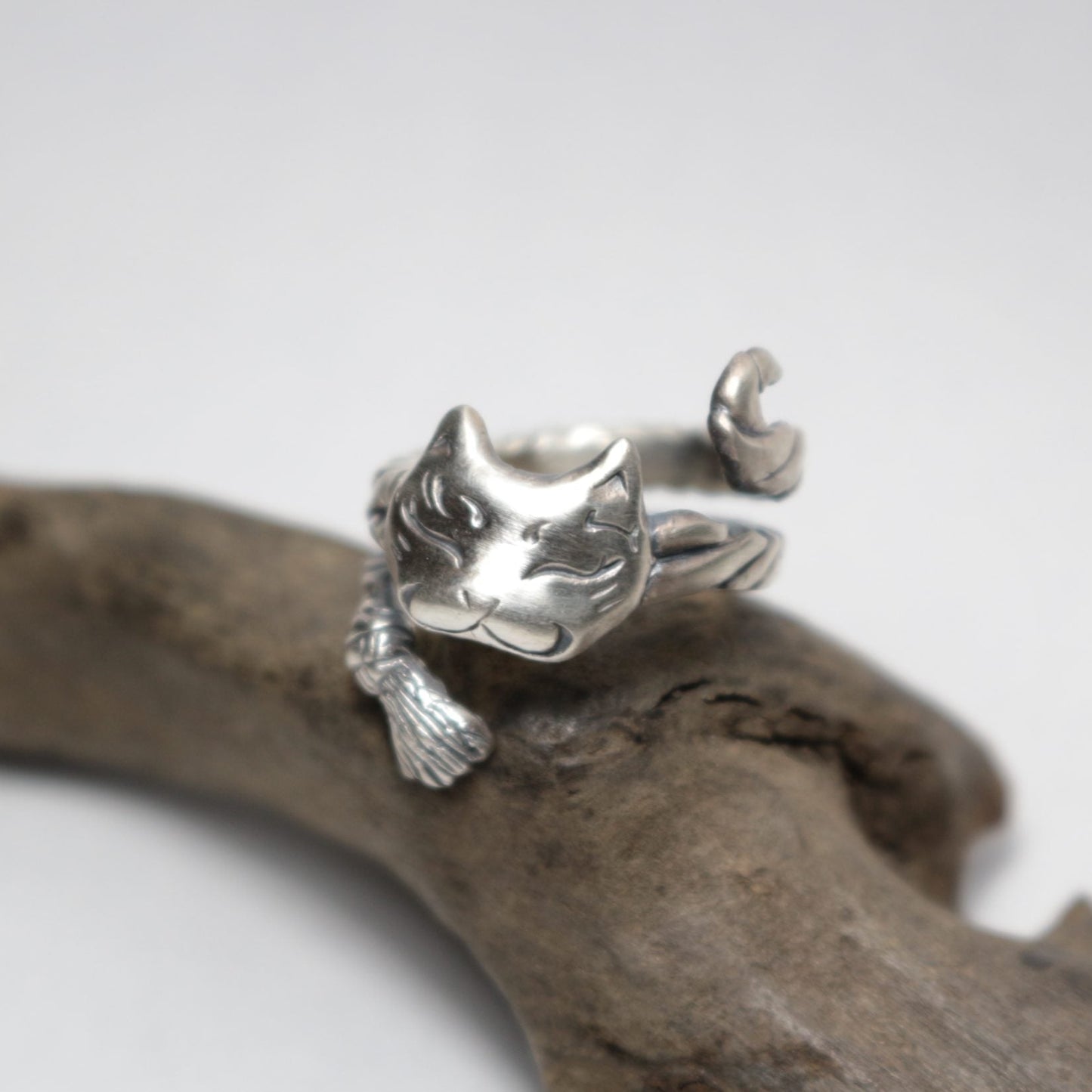 猫面Ring(大)-silver