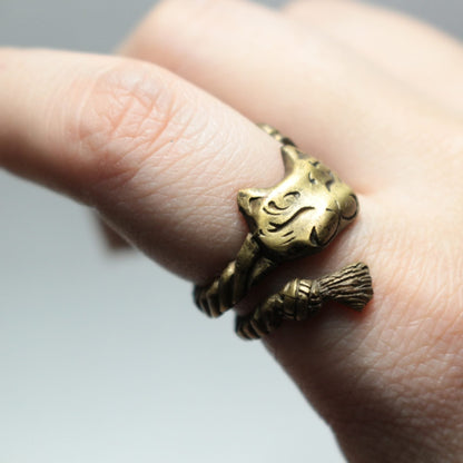 猫面Ring(大)-brass