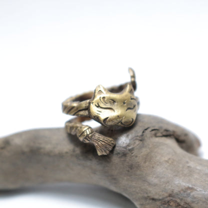 猫面Ring(大)-brass