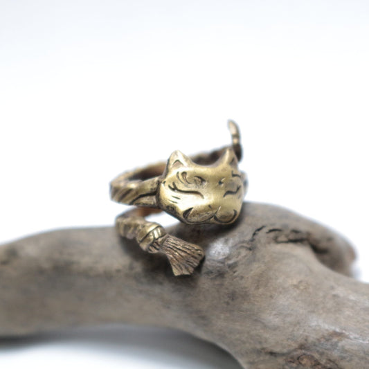 猫面Ring(大)-brass