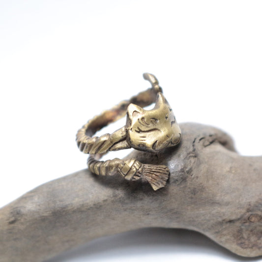 猫面Ring(大)-brass