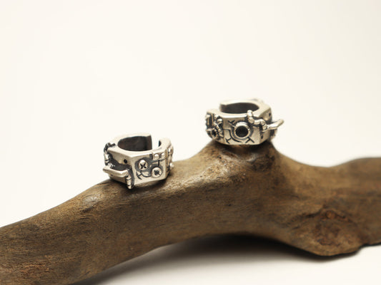 六角イヤーカフ-silver