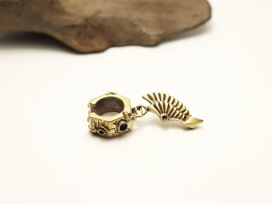 星の羽イヤーカフ-brass