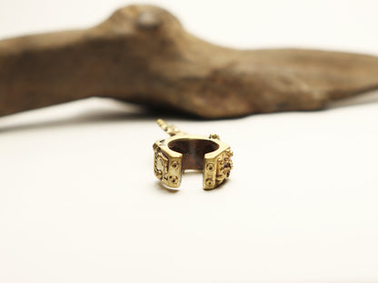 星の羽イヤーカフ-brass