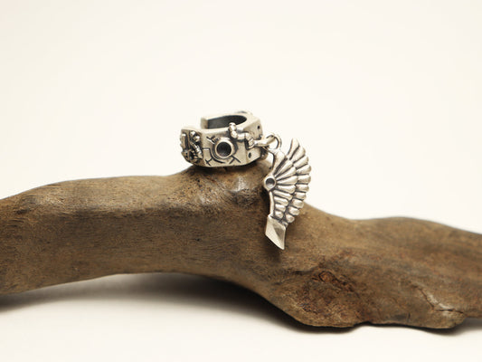 星の羽イヤーカフ-silver