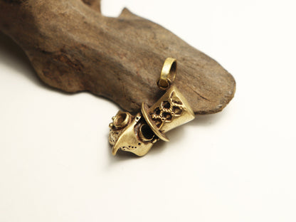miniペストマスク-ハットコーデ(Pendant-brass