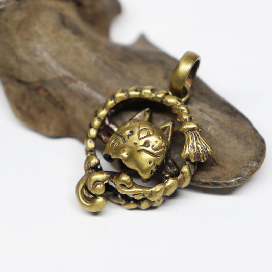 半＊狐面PendantⅡ-縁- brass