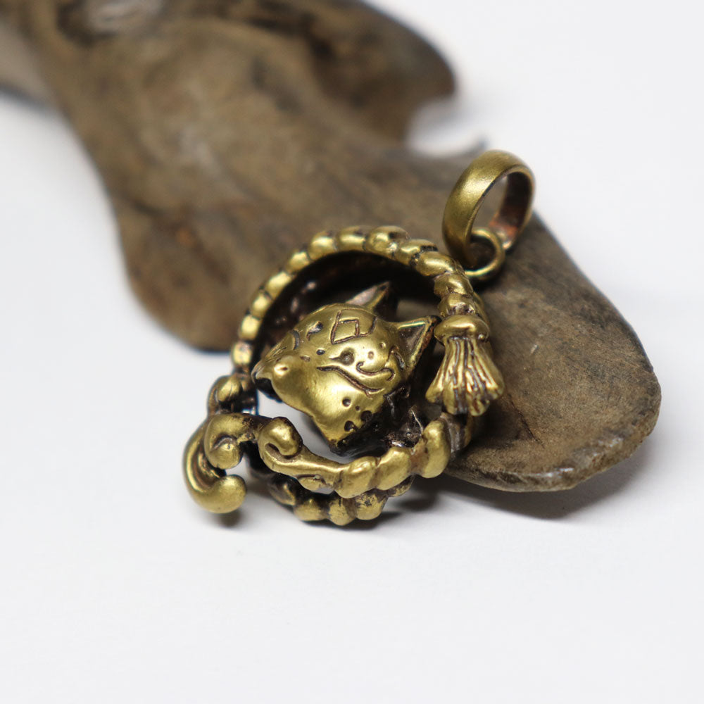 半＊狐面PendantⅡ-縁- brass