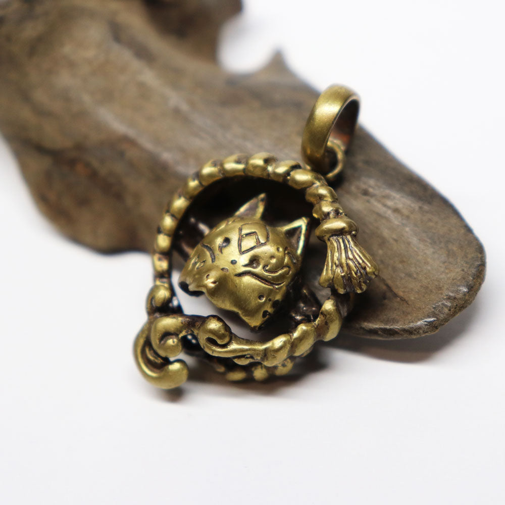 半＊狐面PendantⅡ-縁- brass