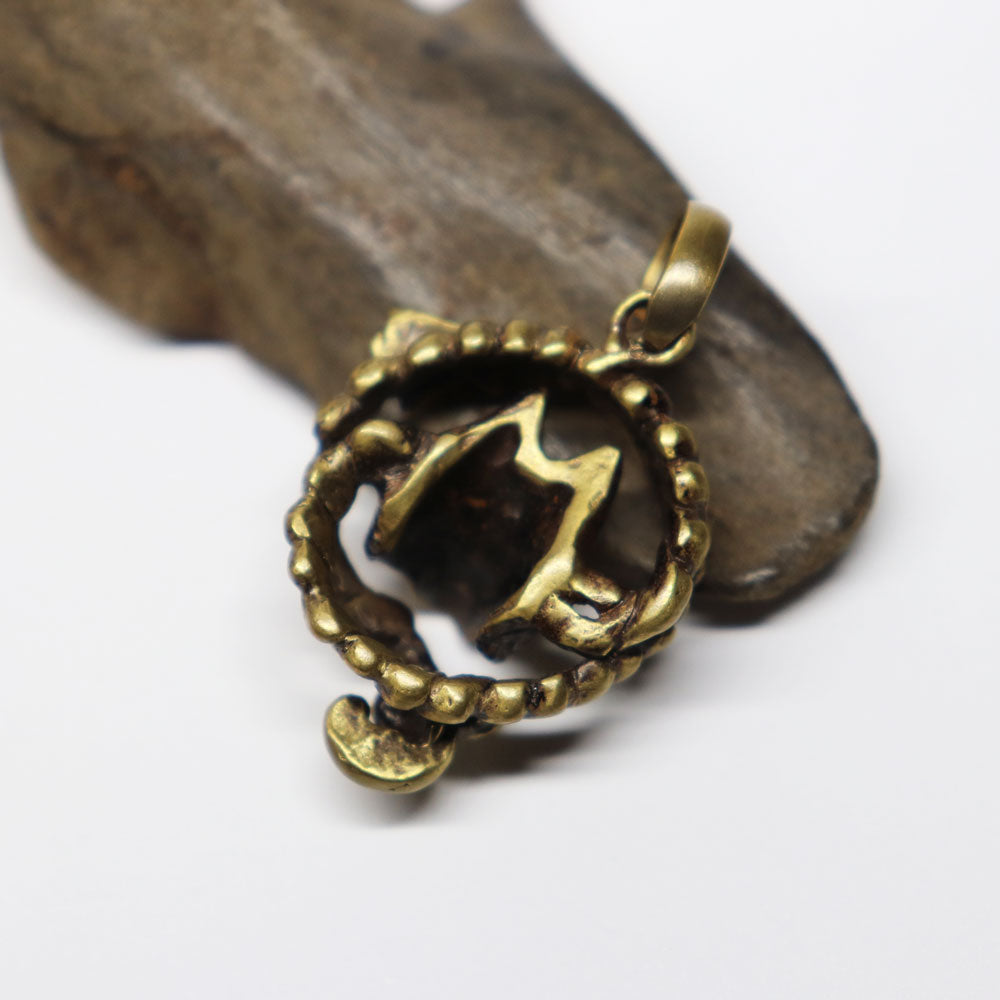 半＊狐面PendantⅡ-縁- brass