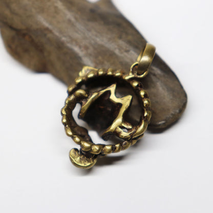 半＊狐面PendantⅡ-縁- brass