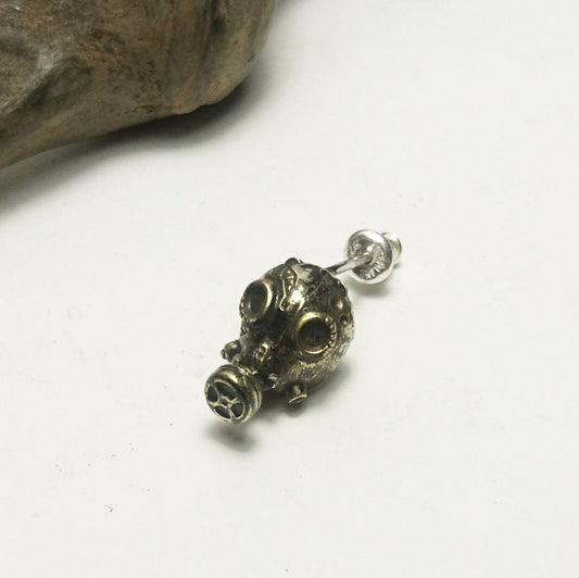 ガスマスクピアス(brass