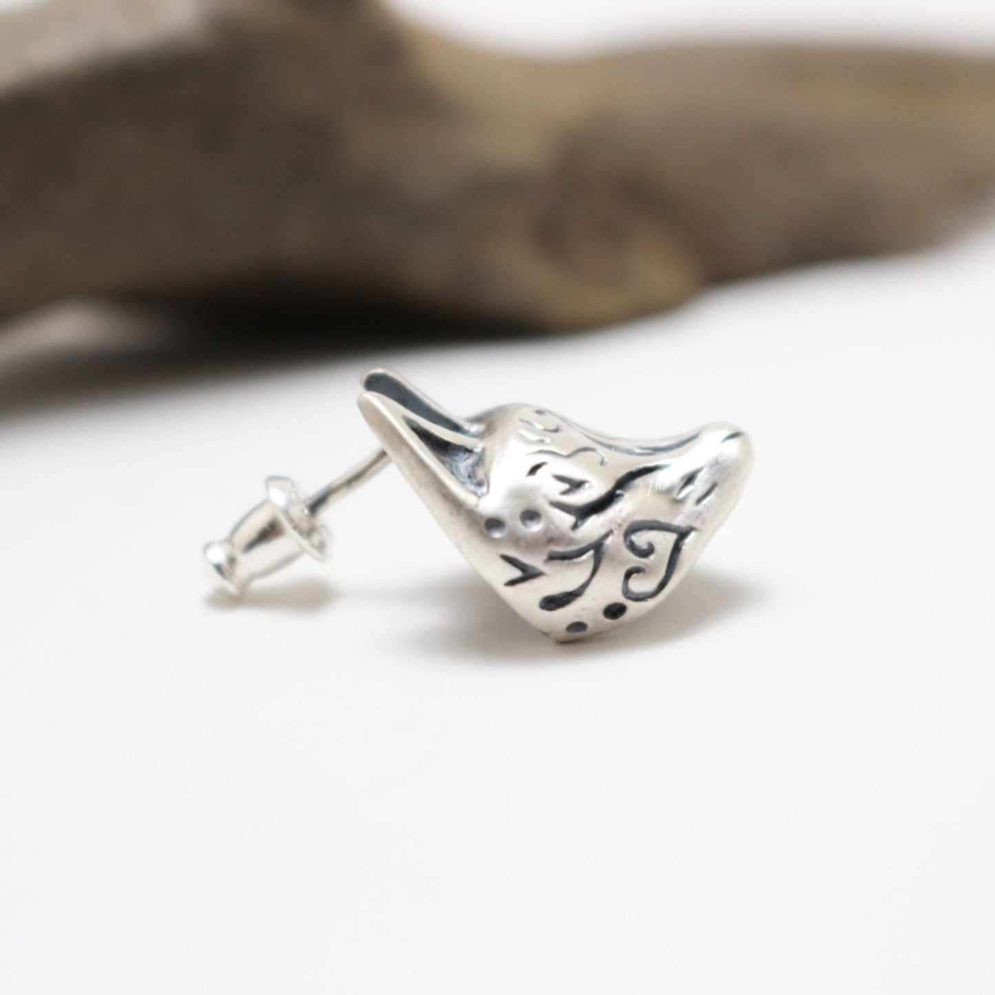 半狐面ピアスーsilver