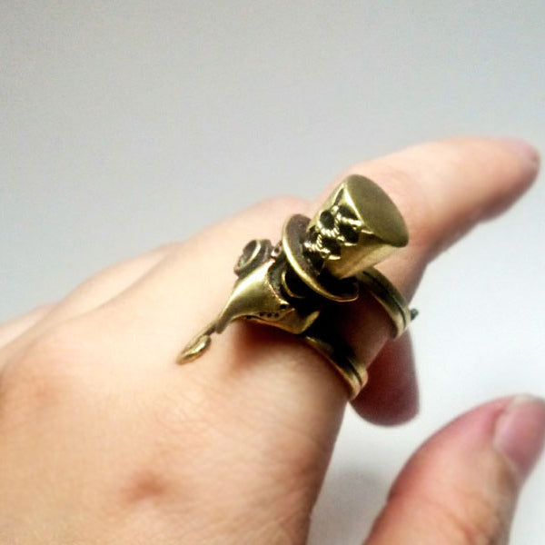 miniペストマスク-ハットコーデRing（brass