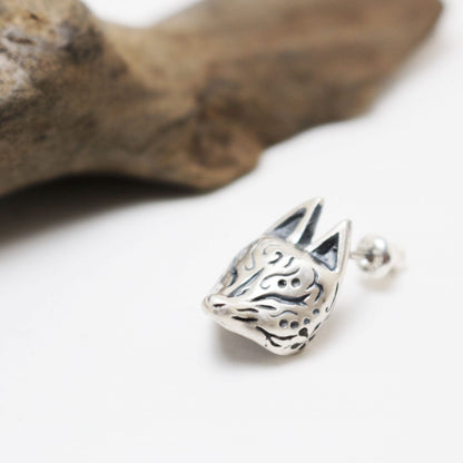 半狐面ピアスーsilver