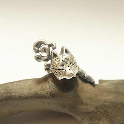 半*狐面イヤーカフⅡ-silver