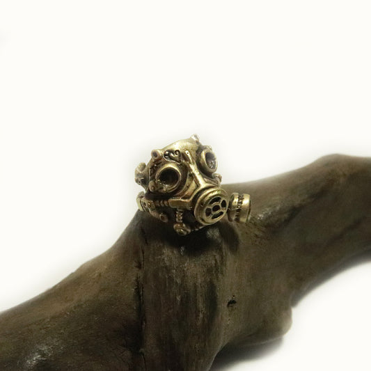 ガスマスクイヤーカフ (brass