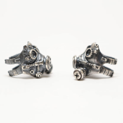 ガスマスクイヤーカフ (silver