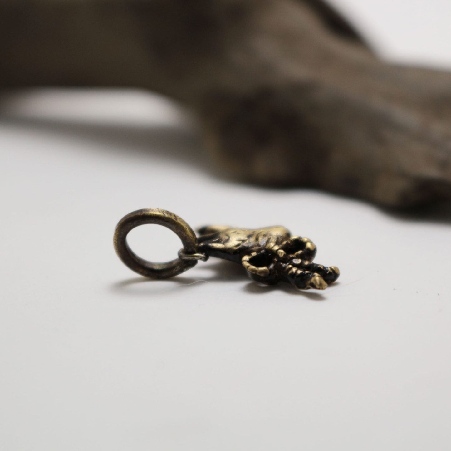 小狐面Pendant-brass