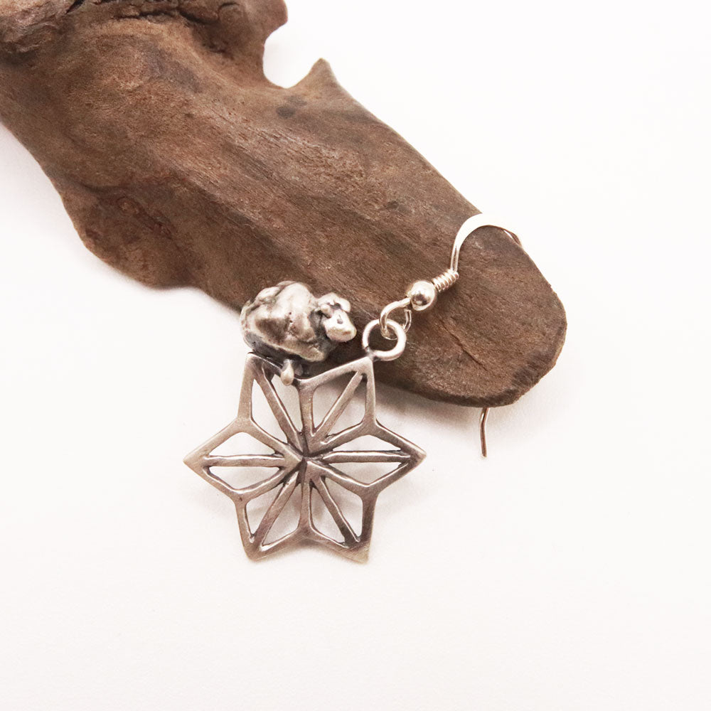 ひつじと星のピアス-silver